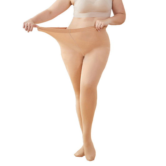 Women's Plus Size Thermal Fleece Tights Nude Pomapoma
